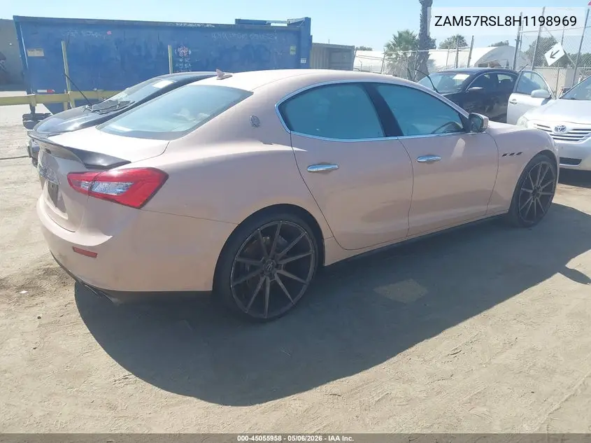 2017 Maserati Ghibli S VIN: ZAM57RSL8H1198969 Lot: 45055958