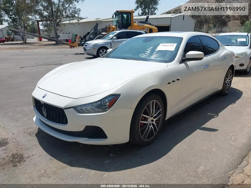 2017 Maserati Ghibli VIN: ZAM57XSA6H1198990 Lot: 45082499