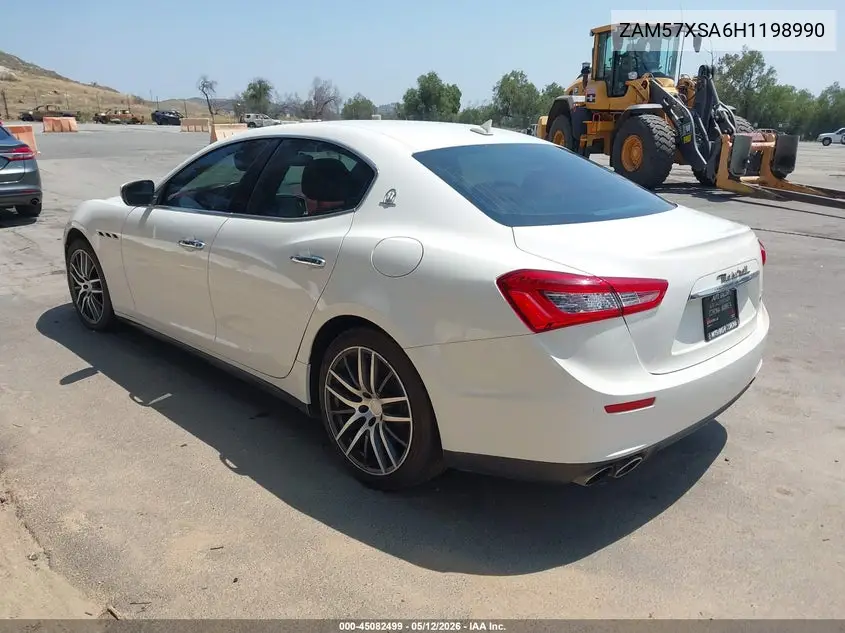 2017 Maserati Ghibli VIN: ZAM57XSA6H1198990 Lot: 45082499