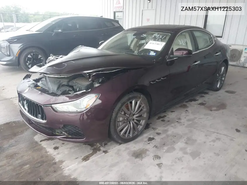 2017 Maserati Ghibli VIN: ZAM57XSAXH1225303 Lot: 45135053