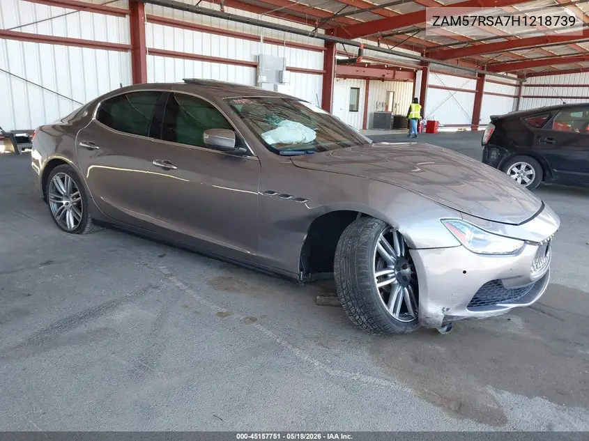 2017 Maserati Ghibli S VIN: ZAM57RSA7H1218739 Lot: 45157751