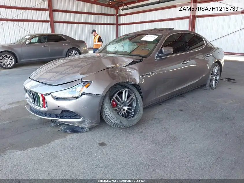 2017 Maserati Ghibli S VIN: ZAM57RSA7H1218739 Lot: 45157751