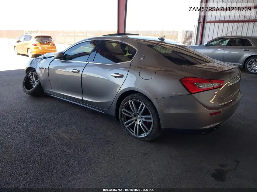 2017 Maserati Ghibli S VIN: ZAM57RSA7H1218739 Lot: 45157751