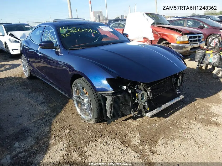 2017 Maserati Ghibli S Q4 VIN: ZAM57RTA6H1248362 Lot: 45260712
