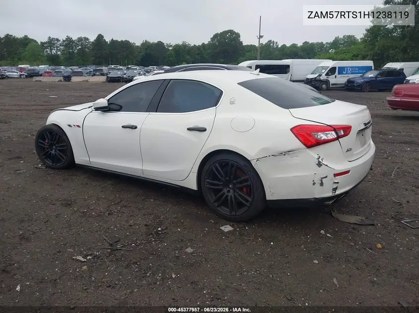 2017 Maserati Ghibli S Q4 VIN: ZAM57RTS1H1238119 Lot: 45377957