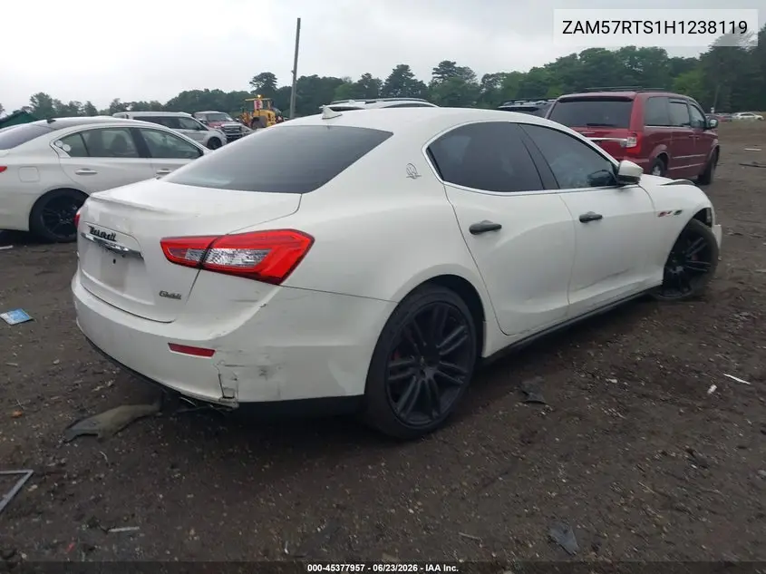 2017 Maserati Ghibli S Q4 VIN: ZAM57RTS1H1238119 Lot: 45377957