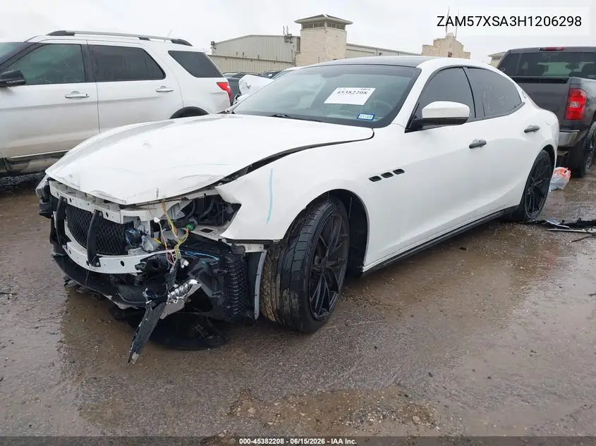 2017 Maserati Ghibli VIN: ZAM57XSA3H1206298 Lot: 45382208