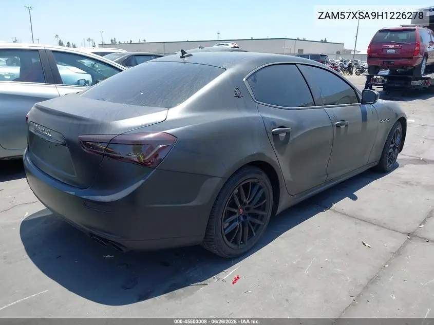 2017 Maserati Ghibli VIN: ZAM57XSA9H1226278 Lot: 45503008