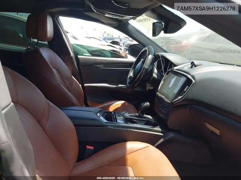 2017 Maserati Ghibli VIN: ZAM57XSA9H1226278 Lot: 45503008