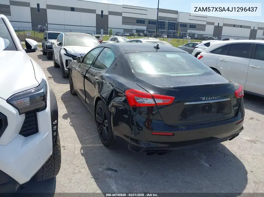2018 Maserati Ghibli VIN: ZAM57XSA4J1296437 Lot: 44745549