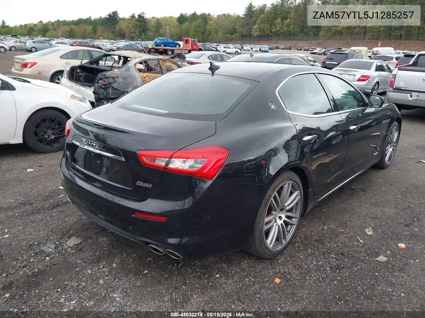 2018 Maserati Ghibli S Q4 Granlusso VIN: ZAM57YTL5J1285257 Lot: 45032214