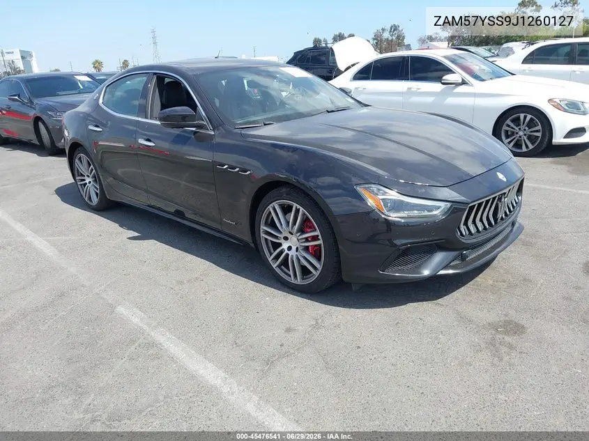2018 Maserati Ghibli S Gransport VIN: ZAM57YSS9J1260127 Lot: 45476541