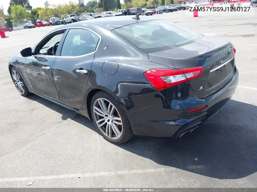 2018 Maserati Ghibli S Gransport VIN: ZAM57YSS9J1260127 Lot: 45476541