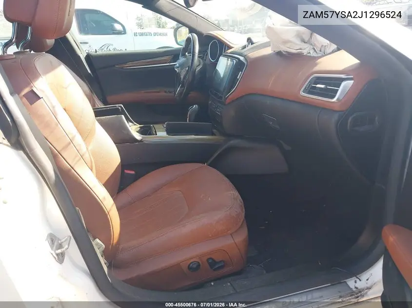 2018 Maserati Ghibli S VIN: ZAM57YSA2J1296524 Lot: 45500676