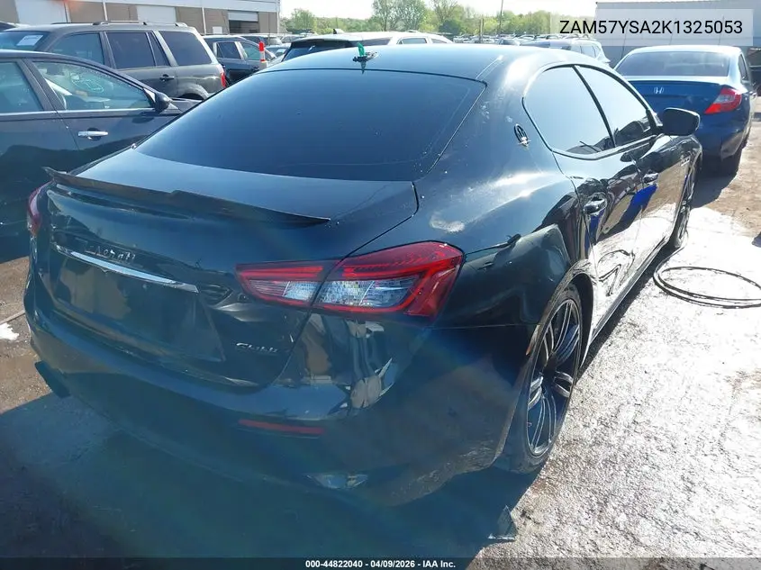 2019 Maserati Ghibli S VIN: ZAM57YSA2K1325053 Lot: 44822040
