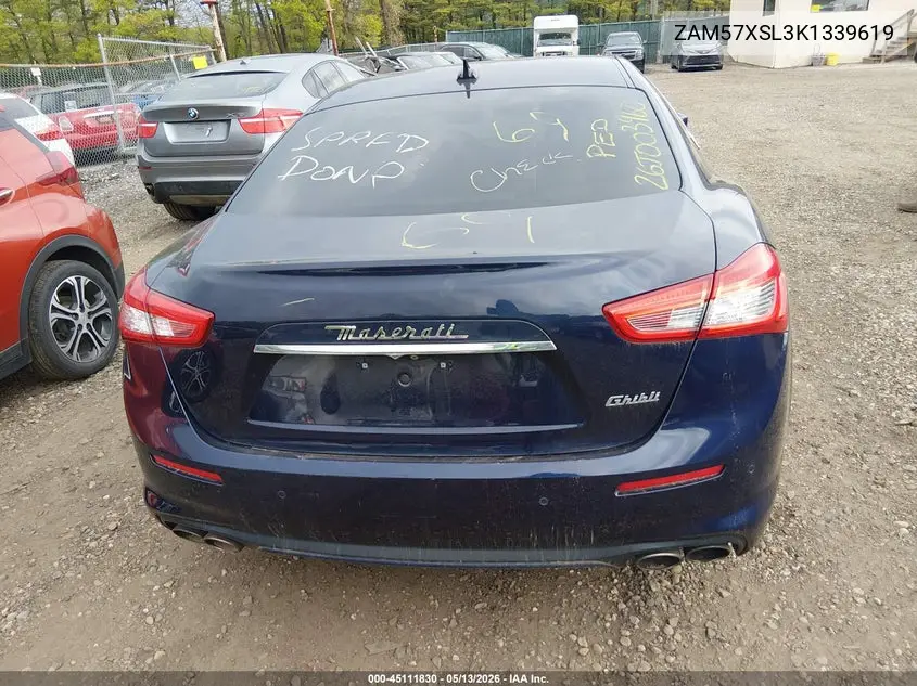 2019 Maserati Ghibli Granlusso VIN: ZAM57XSL3K1339619 Lot: 45111830