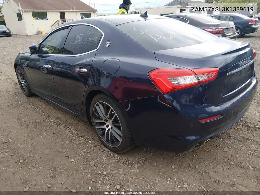 2019 Maserati Ghibli Granlusso VIN: ZAM57XSL3K1339619 Lot: 45111830