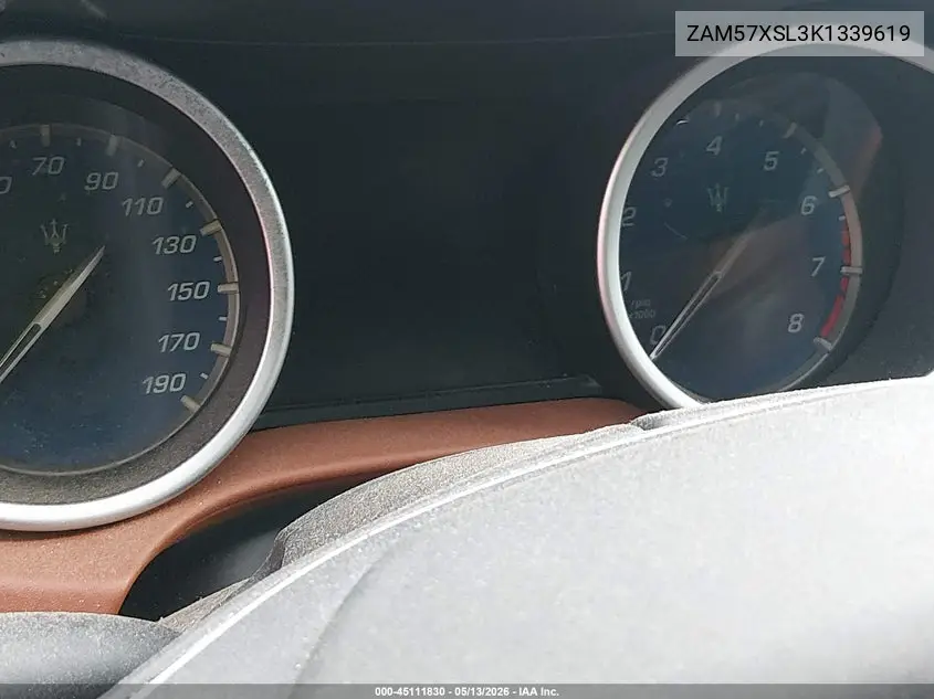 2019 Maserati Ghibli Granlusso VIN: ZAM57XSL3K1339619 Lot: 45111830