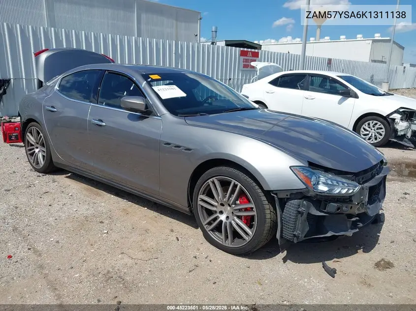 2019 Maserati Ghibli S VIN: ZAM57YSA6K1311138 Lot: 45223501