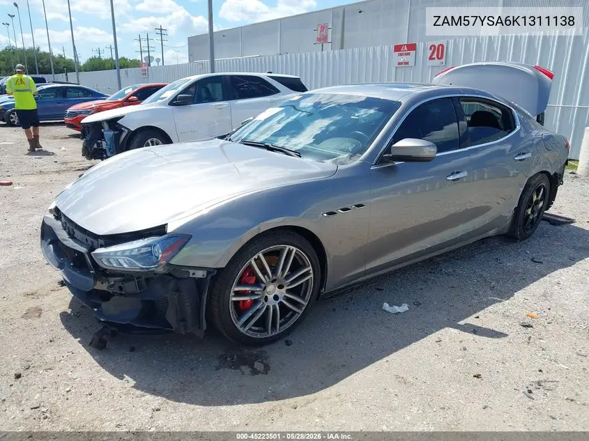 2019 Maserati Ghibli S VIN: ZAM57YSA6K1311138 Lot: 45223501