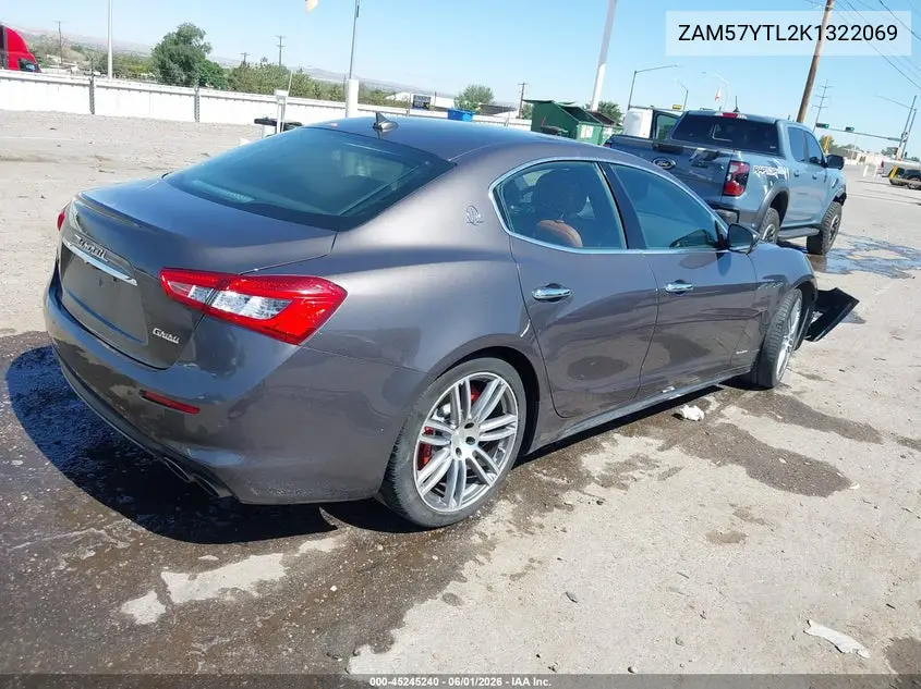 2019 Maserati Ghibli S Q4 Granlusso VIN: ZAM57YTL2K1322069 Lot: 45245240