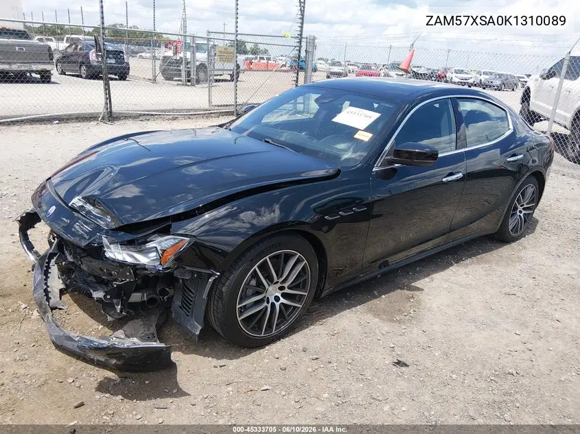 2019 Maserati Ghibli VIN: ZAM57XSA0K1310089 Lot: 45333705