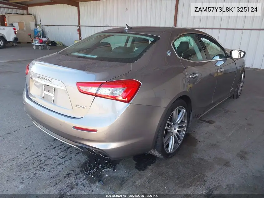 2019 Maserati Ghibli S Granlusso VIN: ZAM57YSL8K1325124 Lot: 45462174