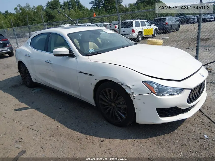 2020 Maserati Ghibli S Q4 VIN: ZAM57YTA3L1345103 Lot: 45617307