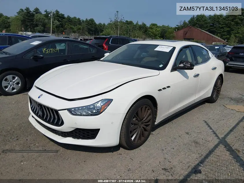 2020 Maserati Ghibli S Q4 VIN: ZAM57YTA3L1345103 Lot: 45617307