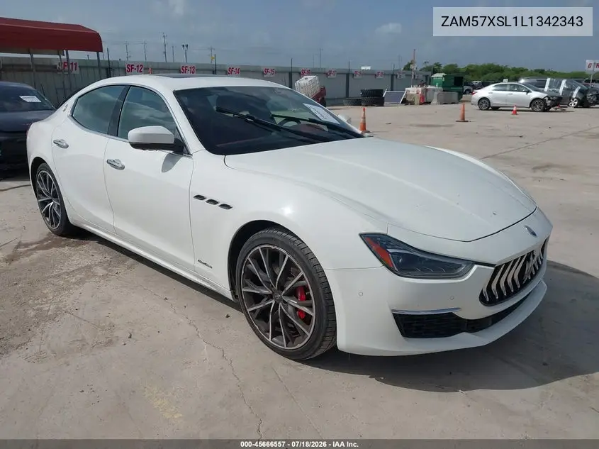 2020 Maserati Ghibli Granlusso VIN: ZAM57XSL1L1342343 Lot: 45666557