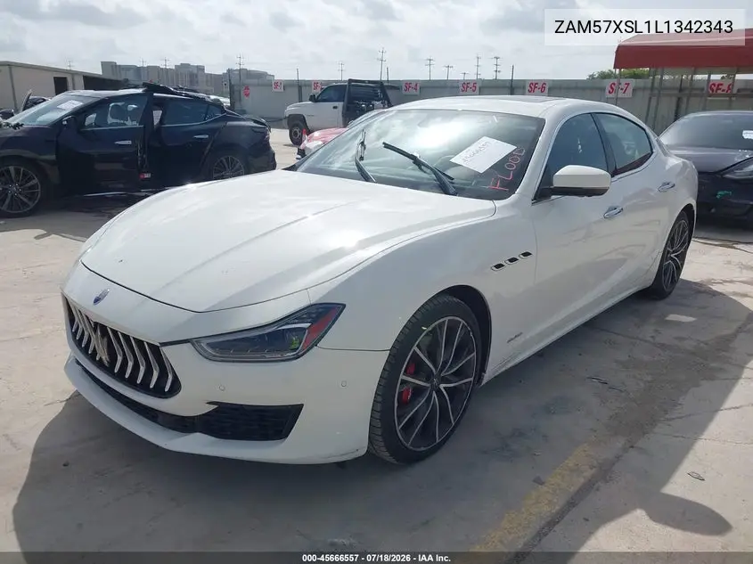 2020 Maserati Ghibli Granlusso VIN: ZAM57XSL1L1342343 Lot: 45666557