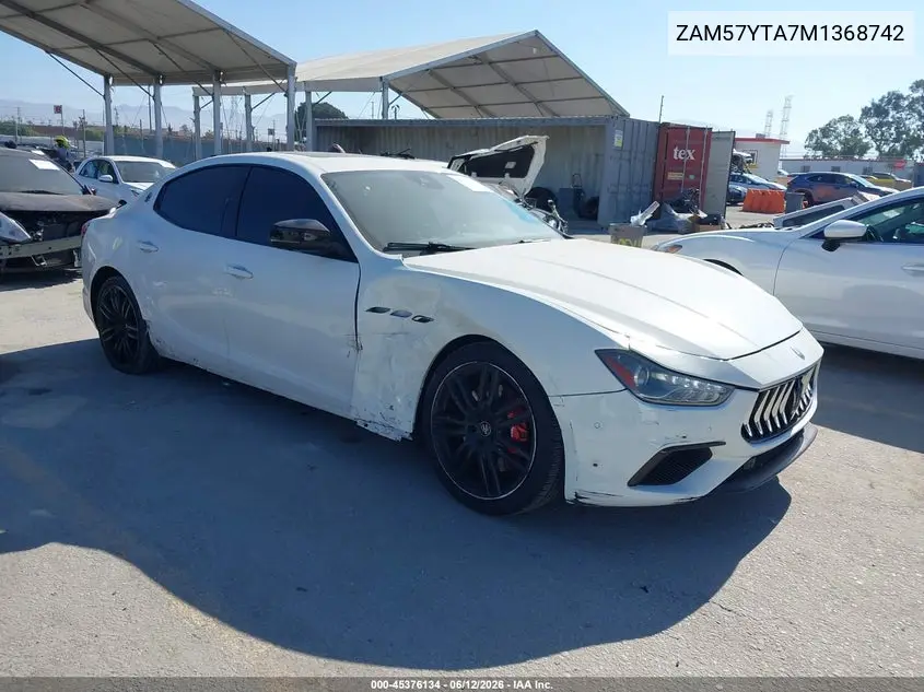 2021 Maserati Ghibli S Q4 VIN: ZAM57YTA7M1368742 Lot: 45376134