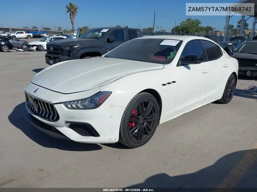 2021 Maserati Ghibli S Q4 VIN: ZAM57YTA7M1368742 Lot: 45376134