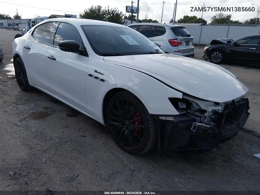 2022 Maserati Ghibli Modena VIN: ZAM57YSM6N1385660 Lot: 45496949