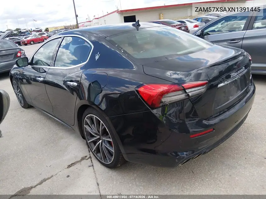 2022 Maserati Ghibli Gt VIN: ZAM57XSAXN1391445 Lot: 45617454