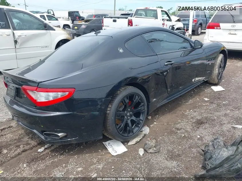 2011 Maserati Granturismo S Automatic VIN: ZAM45KLA6B0056204 Lot: 45005702