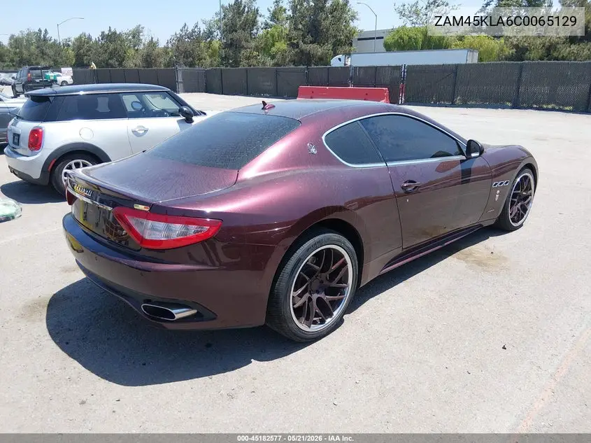 2012 Maserati Granturismo S Automatic VIN: ZAM45KLA6C0065129 Lot: 45182577