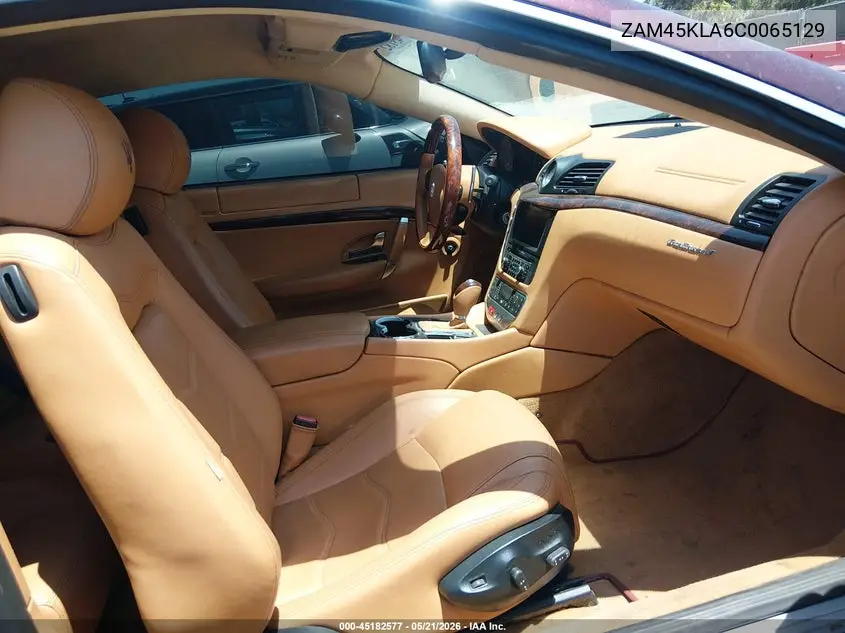 2012 Maserati Granturismo S Automatic VIN: ZAM45KLA6C0065129 Lot: 45182577