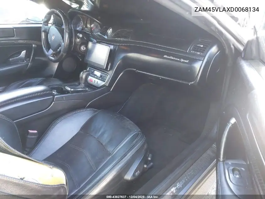2013 Maserati Granturismo Mc/Sport VIN: ZAM45VLAXD0068134 Lot: 43827637