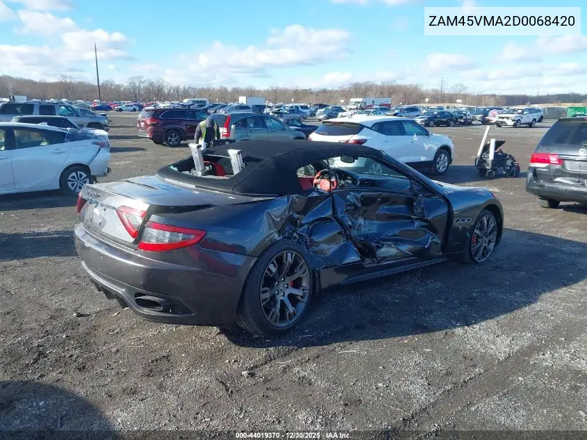 2013 Maserati Granturismo Sport VIN: ZAM45VMA2D0068420 Lot: 44019370