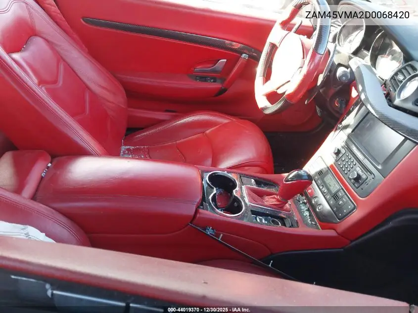 2013 Maserati Granturismo Sport VIN: ZAM45VMA2D0068420 Lot: 44019370