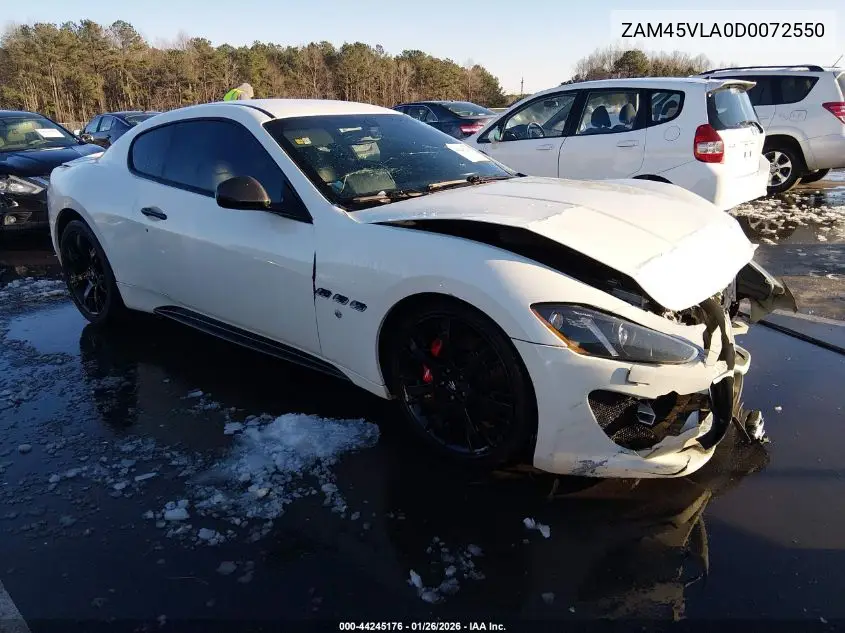 2013 Maserati Granturismo Mc/Sport VIN: ZAM45VLA0D0072550 Lot: 44245176