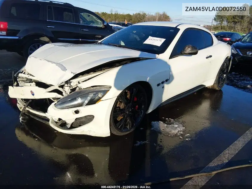 2013 Maserati Granturismo Mc/Sport VIN: ZAM45VLA0D0072550 Lot: 44245176