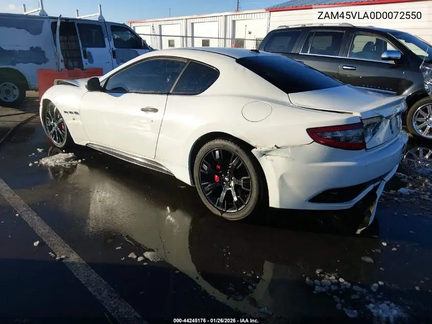2013 Maserati Granturismo Mc/Sport VIN: ZAM45VLA0D0072550 Lot: 44245176