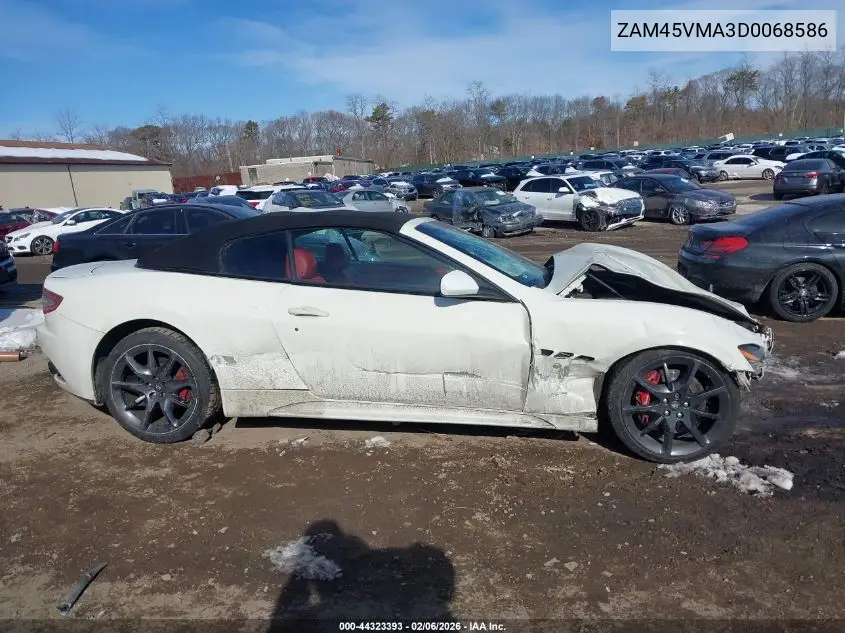 2013 Maserati Granturismo Sport VIN: ZAM45VMA3D0068586 Lot: 44323393