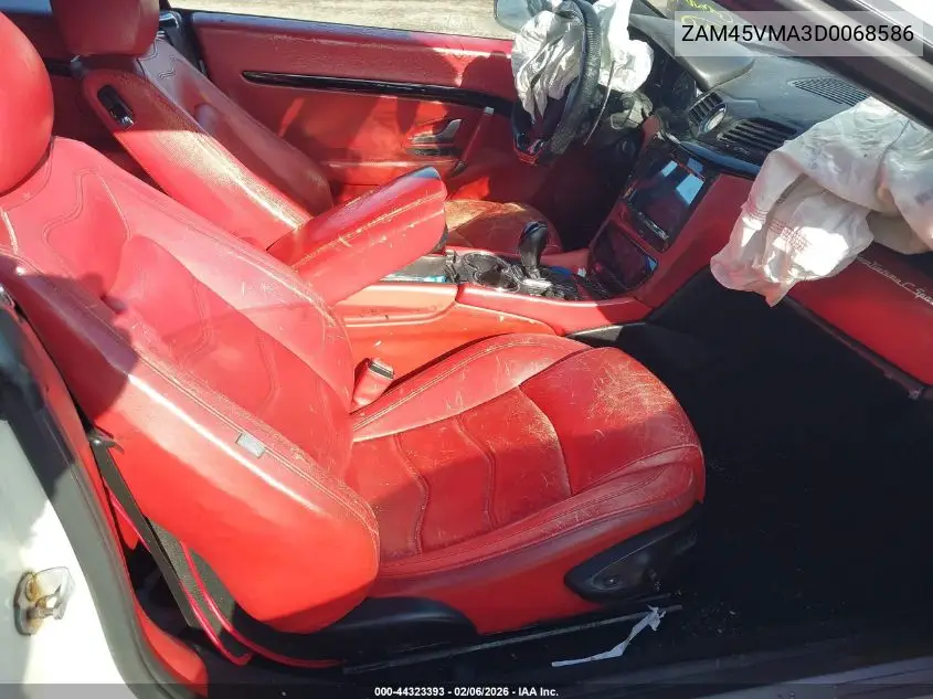 2013 Maserati Granturismo Sport VIN: ZAM45VMA3D0068586 Lot: 44323393