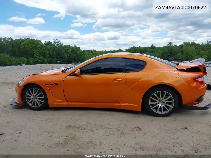 2013 Maserati Granturismo Mc/Sport VIN: ZAM45VLA0D0070622 Lot: 45233814