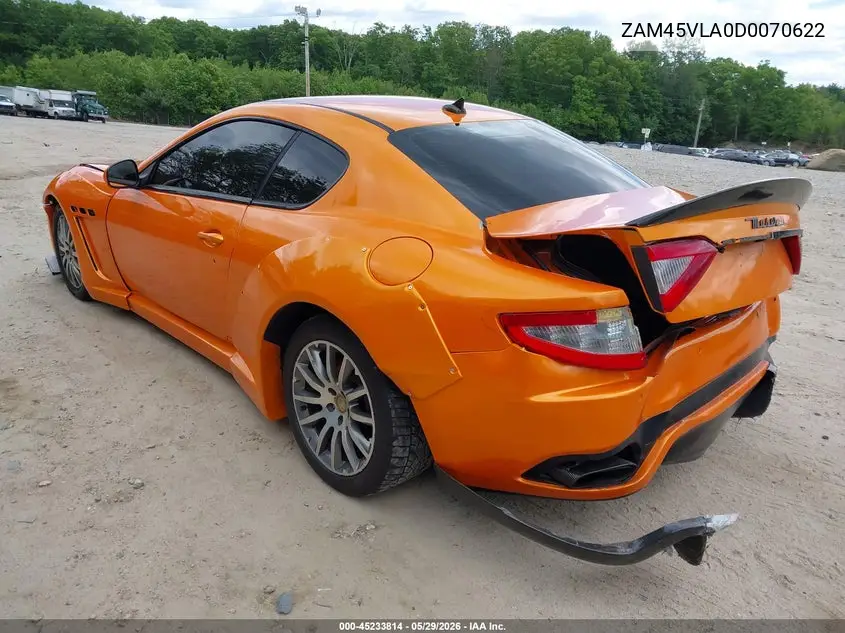 2013 Maserati Granturismo Mc/Sport VIN: ZAM45VLA0D0070622 Lot: 45233814