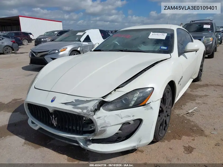 2014 Maserati Granturismo Mc/Sport VIN: ZAM45VLA3E0109401 Lot: 45342726
