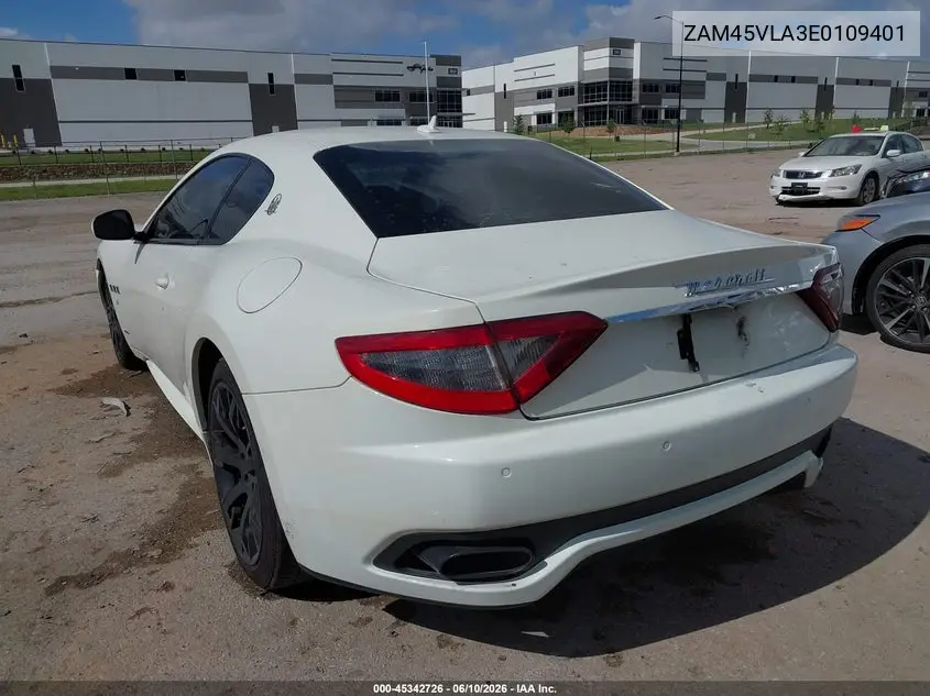 2014 Maserati Granturismo Mc/Sport VIN: ZAM45VLA3E0109401 Lot: 45342726
